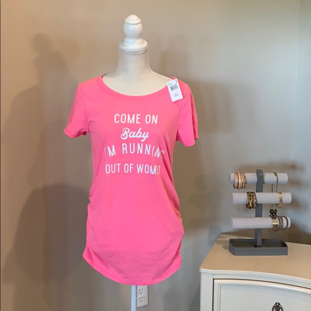 NWT Motherhood Maternity Sz. M Pink T-shirt